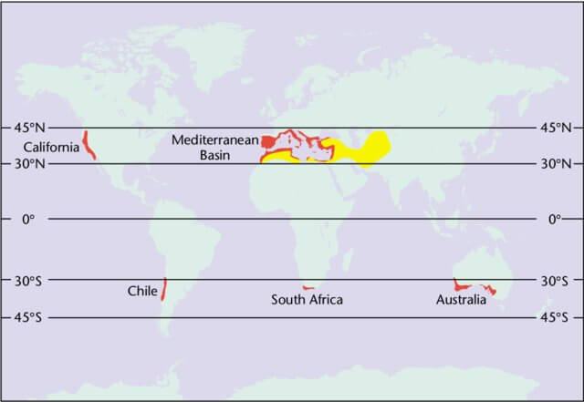 World regions having similar climate