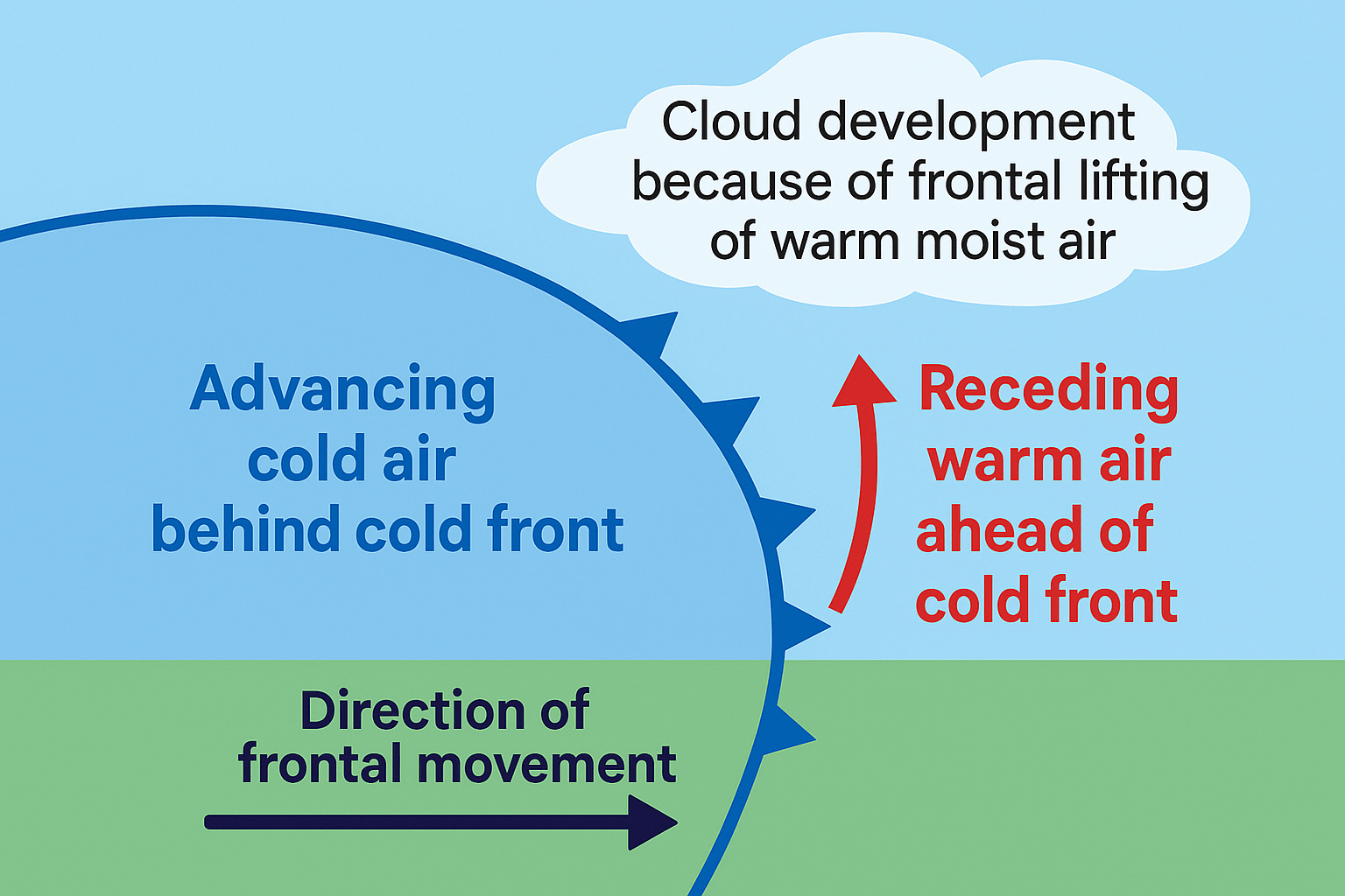 weather along cold front