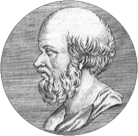 Etching of an ancient seal identified as Eratosthenes.